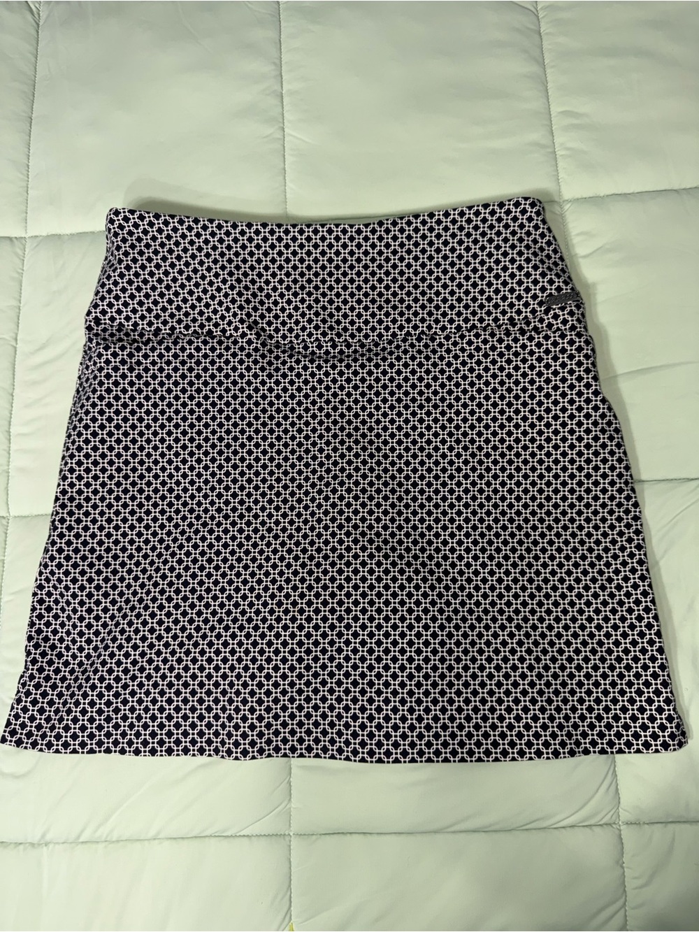 Black and White Geometric Mini Skirt